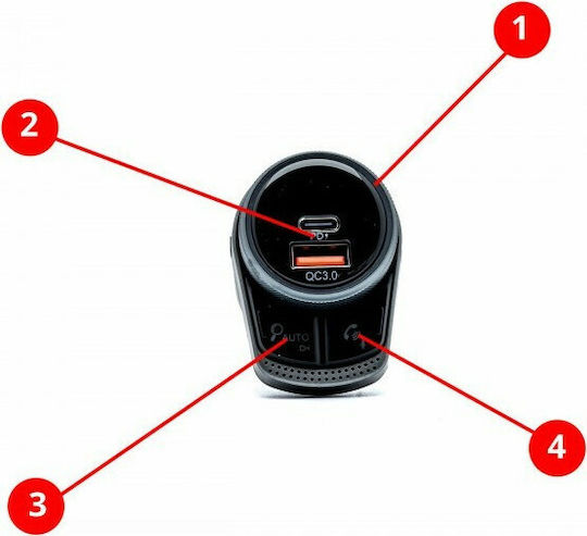 Einparts FM Transmitter Αυτοκινήτου με USB / Bluetooth / AUX