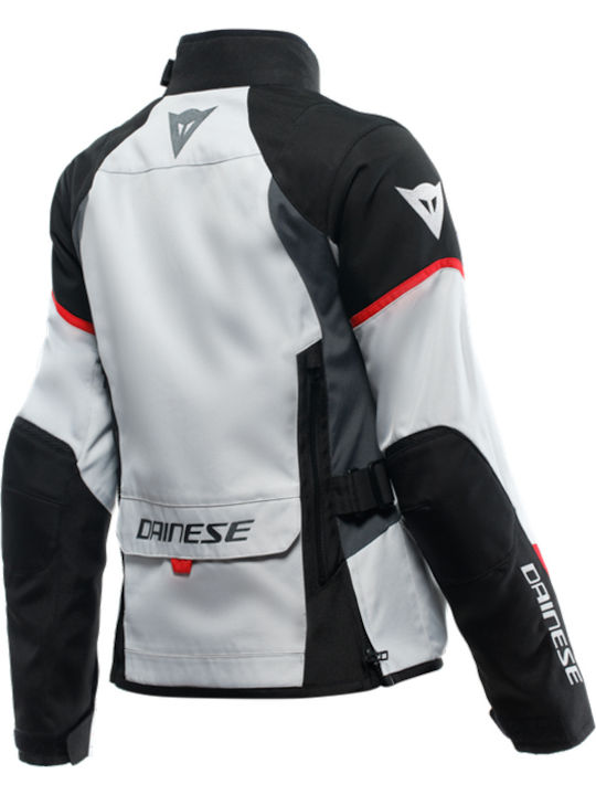 Dainese Tempest 3 D-Dry Lady Χειμερινό Γυναικείο Μπουφάν Μηχανής Αδιάβροχο Gray/Black/Lava Red