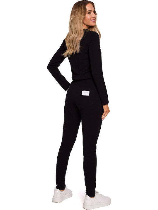 MOE M583 Women's Long-sleeved One-piece Suit Black MOE583