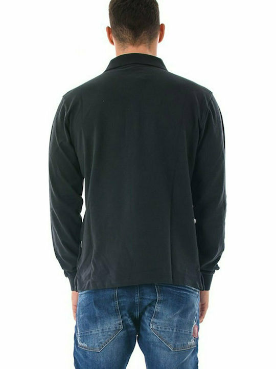 Gnious 27-300120 Men's Long Sleeve Blouse Polo Black 27-300126