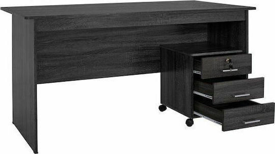Γραφείο Ξύλινο Μαύρο 150x71x74.5εκ.