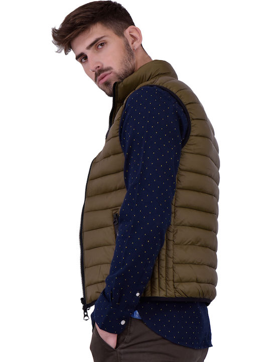 Αμάνικο Μπουφάν Puffer Διπλής Όψης Χακί