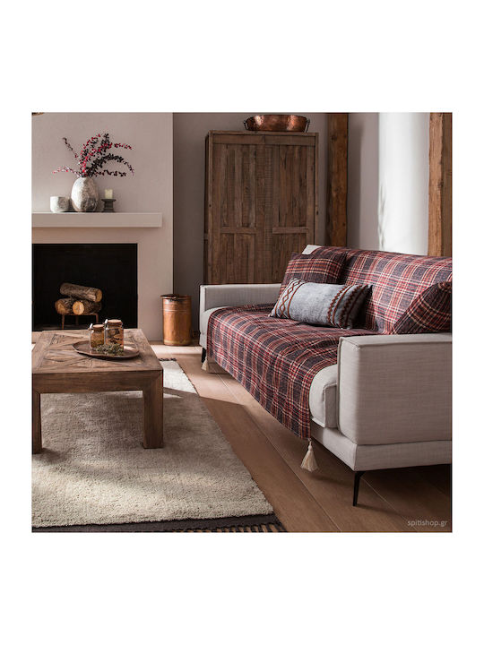 Gofis Home Scotch 949 Sesselüberwurf Zwei Seiten Strickware 140x170cm Rote
