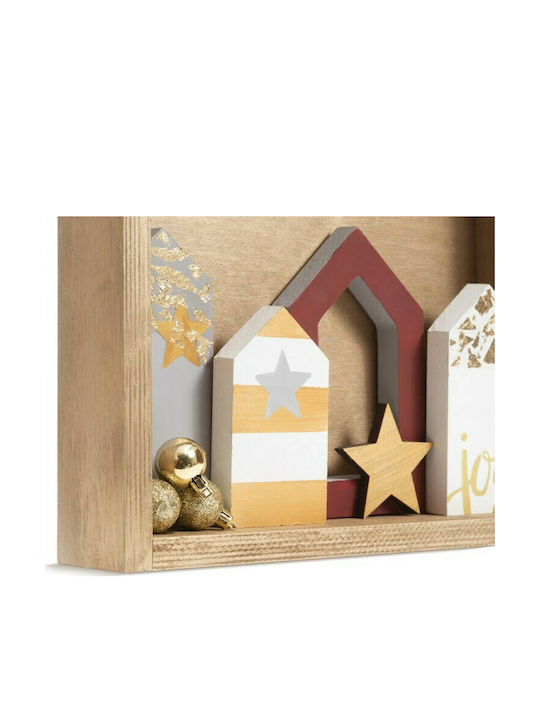 Parisis Weihnachts- Dekorative Darstellung Beige 35x35x7cm