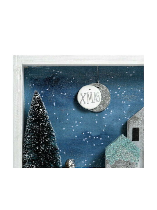 Parisis Weihnachts- Dekorative Darstellung Blau 50x30x7cm