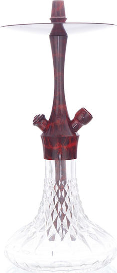 Aladin Single Hookah Alux 380 Red Black 38cm