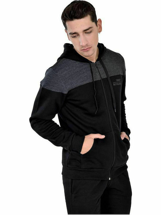 Target Men's Sweatshirt Jacket with Hood and Pockets Black