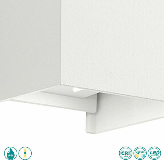 Gea Luce Henk Επιτοίχιο Εξωτερικό Σποτ LED IP54 με Θερμό Λευκό Φως