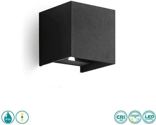 Gea Luce Henk Επιτοίχιο Εξωτερικό Σποτ LED IP54 με Φυσικό Λευκό Φως Διπλής Δέσμης