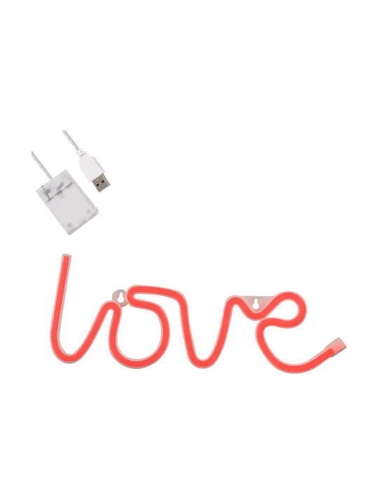 GloboStar Neon Διακοσμητικό Φωτιστικό LED Love
