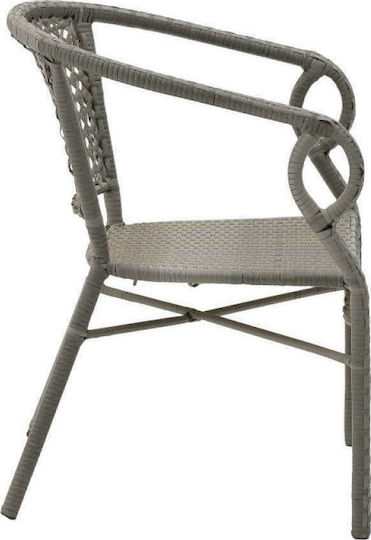Click Garten- und Outdoor-Möbelsets für kleinen Balkon 3 Stück Grau