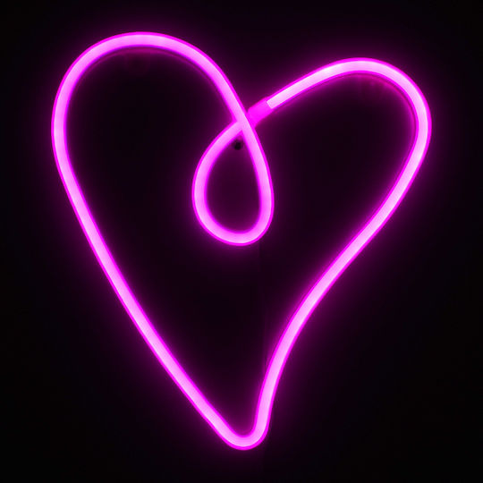 GloboStar Dekorative Lampe Herz Rosa