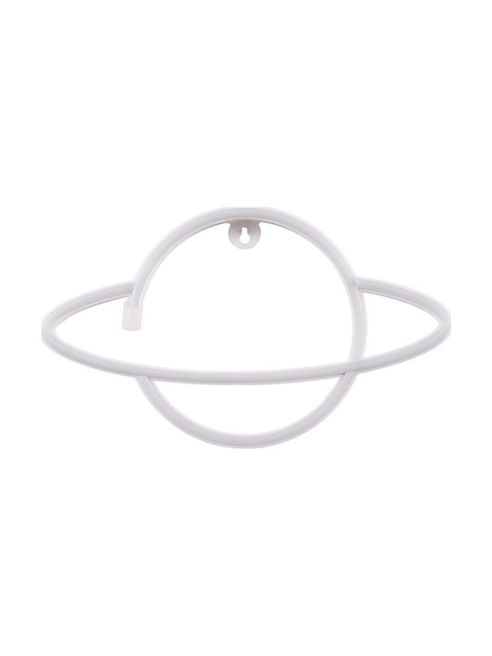 GloboStar Neon Διακοσμητικό Φωτιστικό Planet Saturn LED Φιγούρα