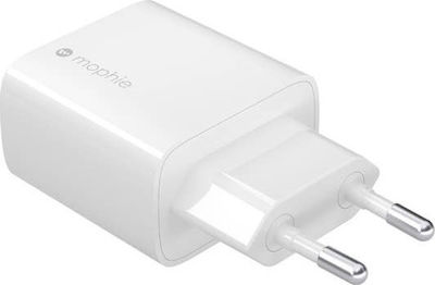 Mophie Φορτιστής Χωρίς Καλώδιο με Θύρα USB-C 30W Power Delivery Λευκός (409908422)