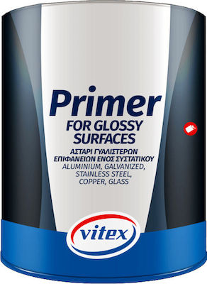 Vitex Primer for Glossy Surfaces Αστάρι Γυαλιστερών Επιφανειών Ενός Συστατικού Γκρι Suitable for Aluminum / Non-Ferrous Metals 2.5lt