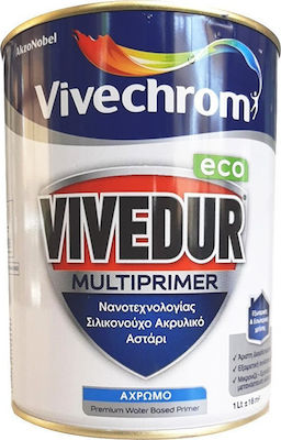 Vivechrom Vivedur Multiprimer Eco Σιλικονούχο Ακρυλικό Αστάρι Νανοτεχνολογίας Κατάλληλο για Τοιχοποιία 1lt