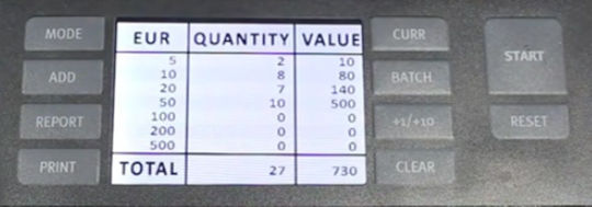 Ratiotec Rapidcount S275 Брояч на пари със смесена възможност за броене и Скорост 1000 Банкноти на минута