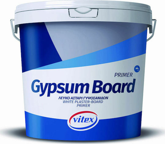 Vitex Gypsum Board Υδατοδιαλυτό Ακρυλικό Αστάρι Γυψοσανίδων Λευκό Suitable for Plasterboard 3lt
