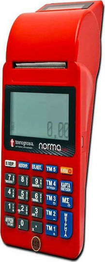 Norma Eco Wifi Φορητή Ταμειακή Μηχανή με Μπαταρία σε Κόκκινο Χρώμα