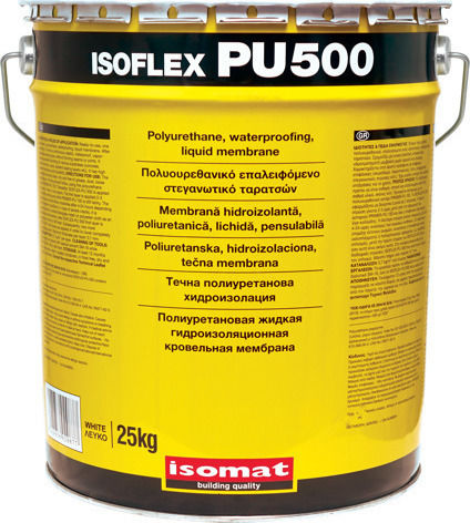 Isomat Isoflex PU 500 Ελαστομερές Επαλειφόμενο Στεγανωτικό Πολυουρεθάνης 25kg Λευκό
