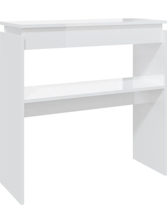 Wooden Console Table White L80xW30xH80cm