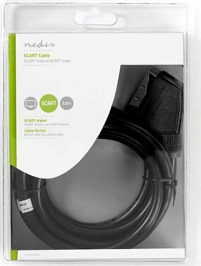 Nedis Cable Scart male - Scart male 2m Black CVGB31000BK20