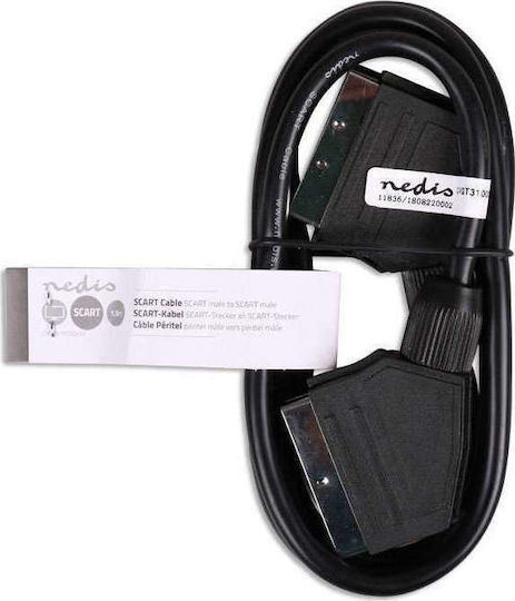 Nedis Cable Scart male - Scart male 1.5m Black CVGT31000BK15