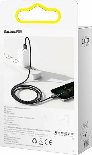 Baseus Superior Series 1m Regular USB 2.0 to micro USB Cable (CAMYS-01)