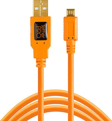 Tether Tools Tetherpro 4.6m Regular USB 2.0 to micro USB Cable Orange (CU5430ORG)