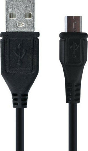 Forever Flat USB 2.0 to micro USB Cable Μαύρο 1m (5900495323750)