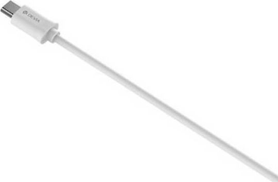 Devia Regular USB 2.0 to micro USB Cable Λευκό 1m (DVCB-991364)