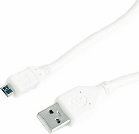 Cablexpert Regular USB 2.0 to micro USB Cable Λευκό 0,5m (CCP-MUSB2-AMBM-W-0.5M)
