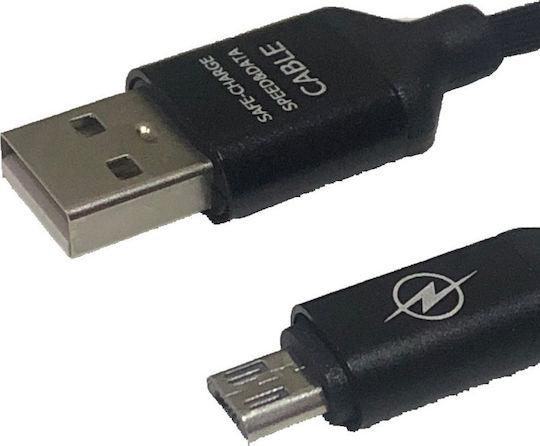 LogiLink Regular USB 2.0 to micro USB Cable Μαύρο 1m