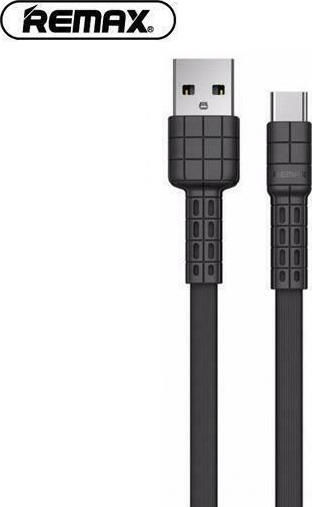 Remax Flat USB 2.0 to micro USB Cable Μαύρο 1m (Armor)