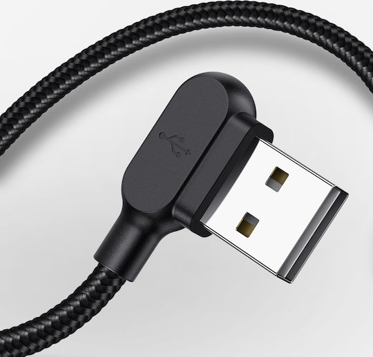 Mcdodo 1.2m Angle (90°) / Braided USB 2.0 to micro USB Cable (CA-5771)