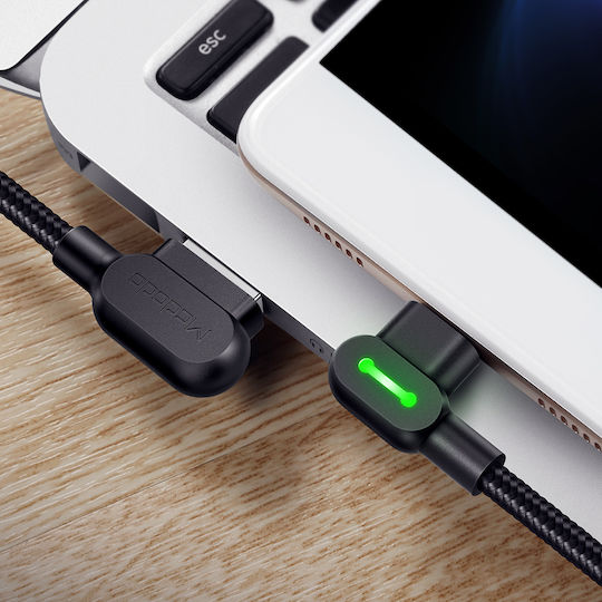 Mcdodo 1.2m Angle (90°) / Braided USB 2.0 to micro USB Cable (CA-5771)