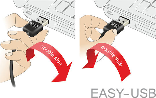 DeLock Regular USB 2.0 to micro USB Cable Μαύρο 0.5m 85163 1τμχ