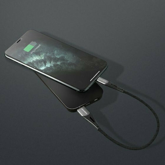 Rockrose Geflochten USB 2.0 auf Micro-USB-Kabel Schwarz 0.30m (RRCS10MM) 1Stück