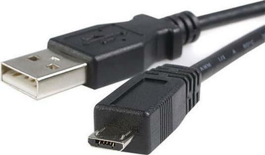 Aculine Редовна USB 2.0 до микро USB кабел Черен 0.5м (USB-008) 1бр