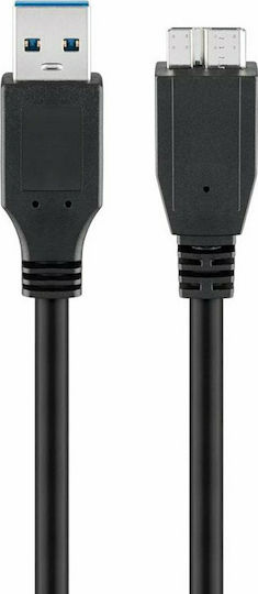 Goobay Regulär USB 3.0 auf Micro-USB-Kabel Schwarz 1.8m (95026) 1Stück