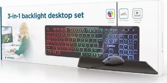Gembird KBS-UML-01 Gaming Keyboard with RGB Lighting English US