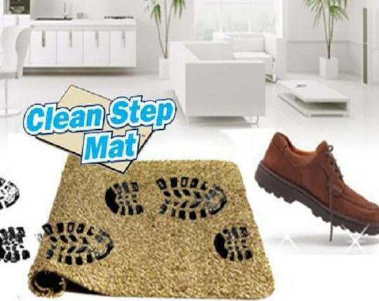 Fußmatte Teppich mit rutschfester Unterlage Clean Step Mat Beige 46x71cm