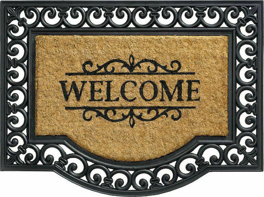 Sdim Doormat From Coconut Tree Impala 002 Welcome Brown-Black 60x80cm 369-6080-002 Brown-Black