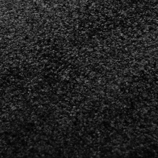 vidaXL Fußmatte Teppich mit rutschfester Unterlage Black 90x120cm