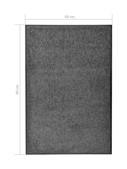 vidaXL Entrance Mat Carpet with Anti-slip Backing Charcoal 60x90cm