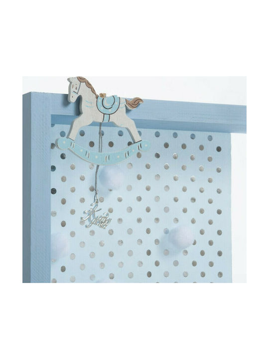 Parisis Kids Room Decor Accessories Made of Light Blue Wood