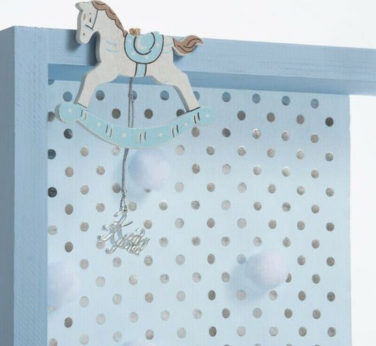 Parisis Kids Room Decor Accessories Made of Light Blue Wood