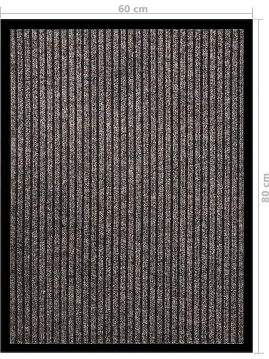 vidaXL Entrance Mat Straw with Anti-slip Backing Beige 60x80cm