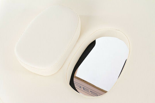 Rest Pro Classic Oval 2 Wooden Portable/Folding Beige Massage and Physiotherapy Bed 192x70cm