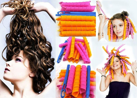 Magic Leverage Hair Rollers for Wavy Curls 16mm in Multicolour Colour 16 Pieces